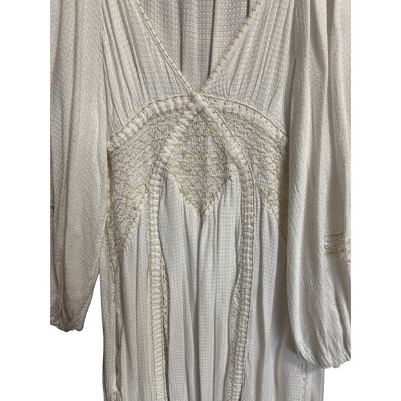 Free People Southwest Lace Maxi Dress Long Sleeve White Size Medium - Picture 7 of 16
